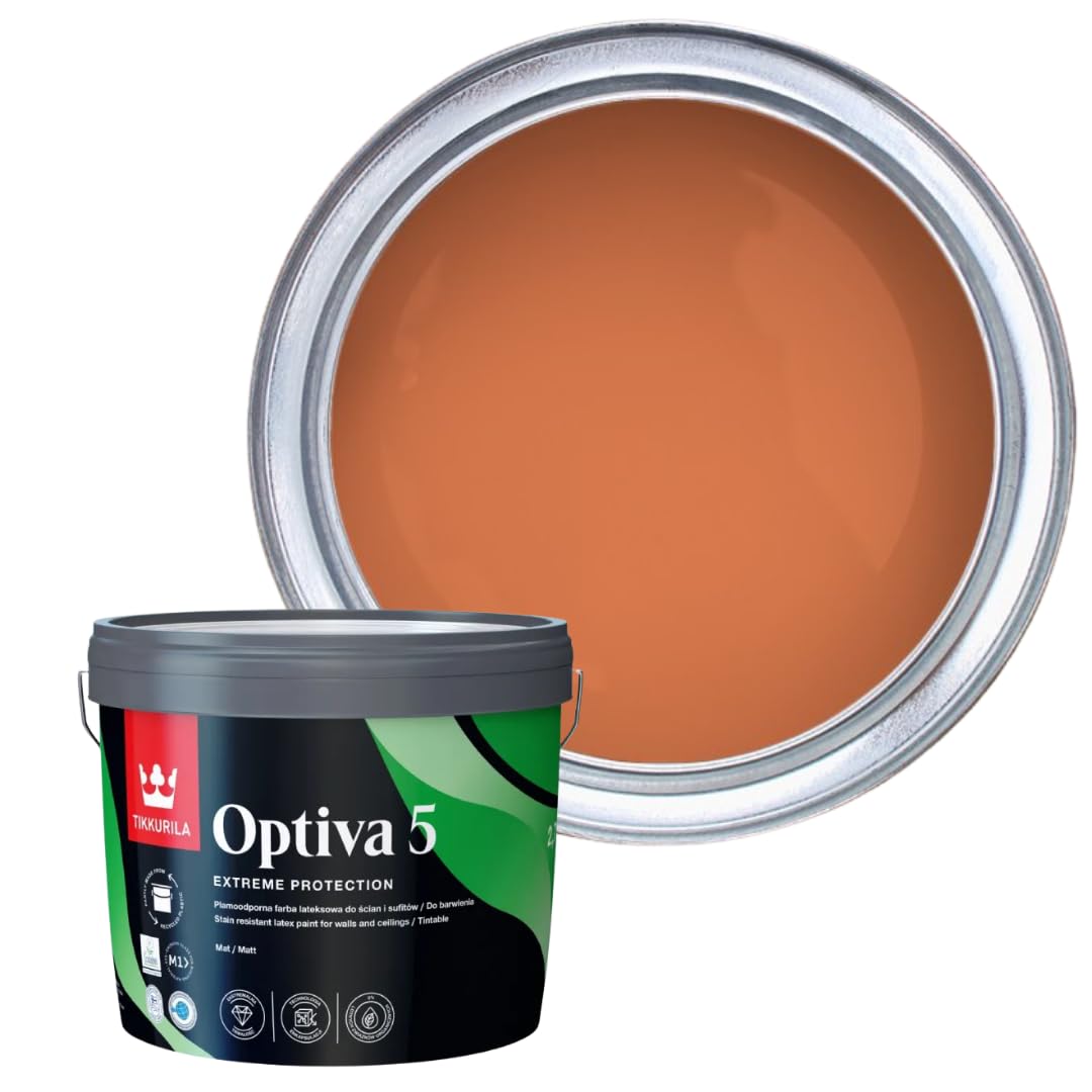 TIKKURILA Optiva 5 Matt Emulsion Paint โ Durable, Scrubbable & Easy-Clean for Walls and Ceilings | Zero VOC - 3L Folklore S315