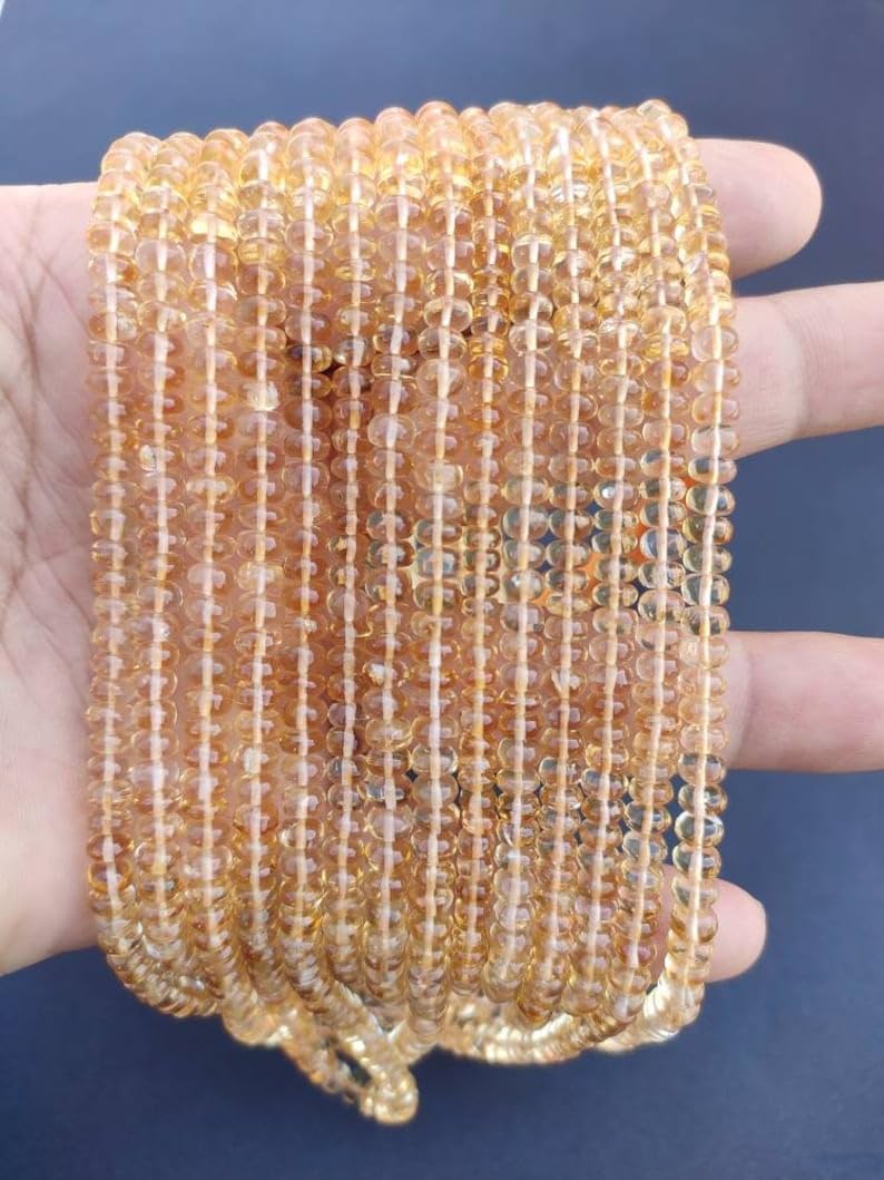Naturalny cytryn okrągłe fasetowane koraliki 5 mm 33 cm długi sznurek biżuteria tworzenie kamieni szlachetnych koraliki do naszyjnika bransoletki