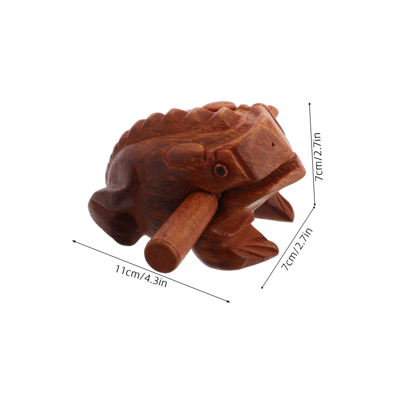 BESPORTBLE 1Set Frog Guiro Rasp Instrument Frog Decor with Scraper Stick for Portable Percussion Producing and Pleasant Sound
