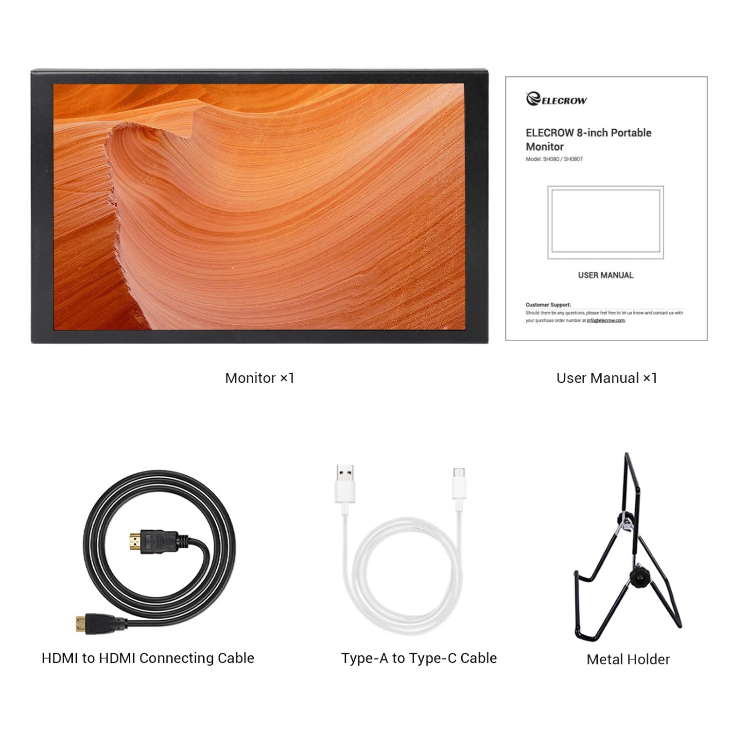 Amazon.com: ELECROW 8 Inch Touchscreen Monitor, 1280x800 IPS LCD