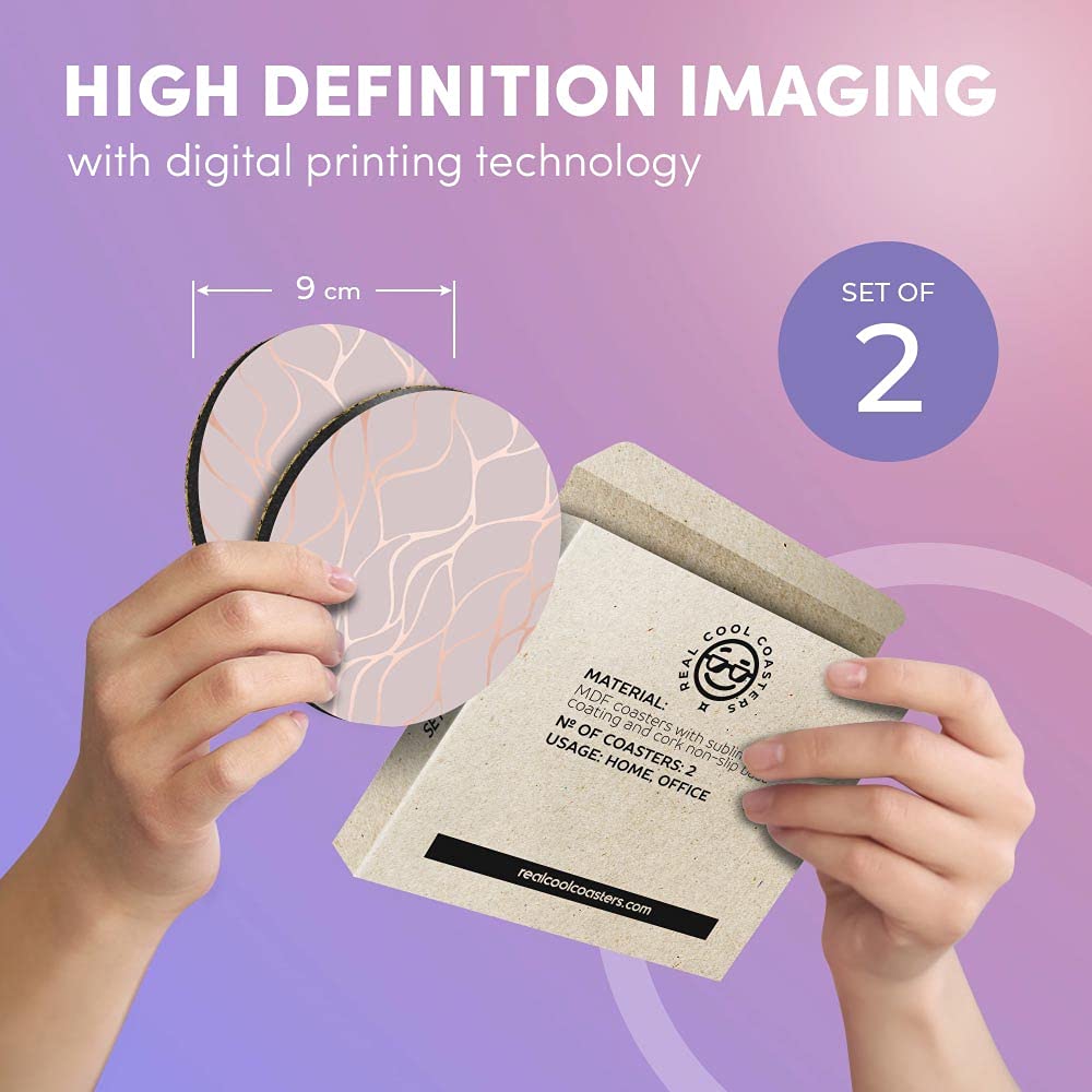 Dessous-de-verres Ronds En Batik Bai Sur Lin (lot De 2, Bruns