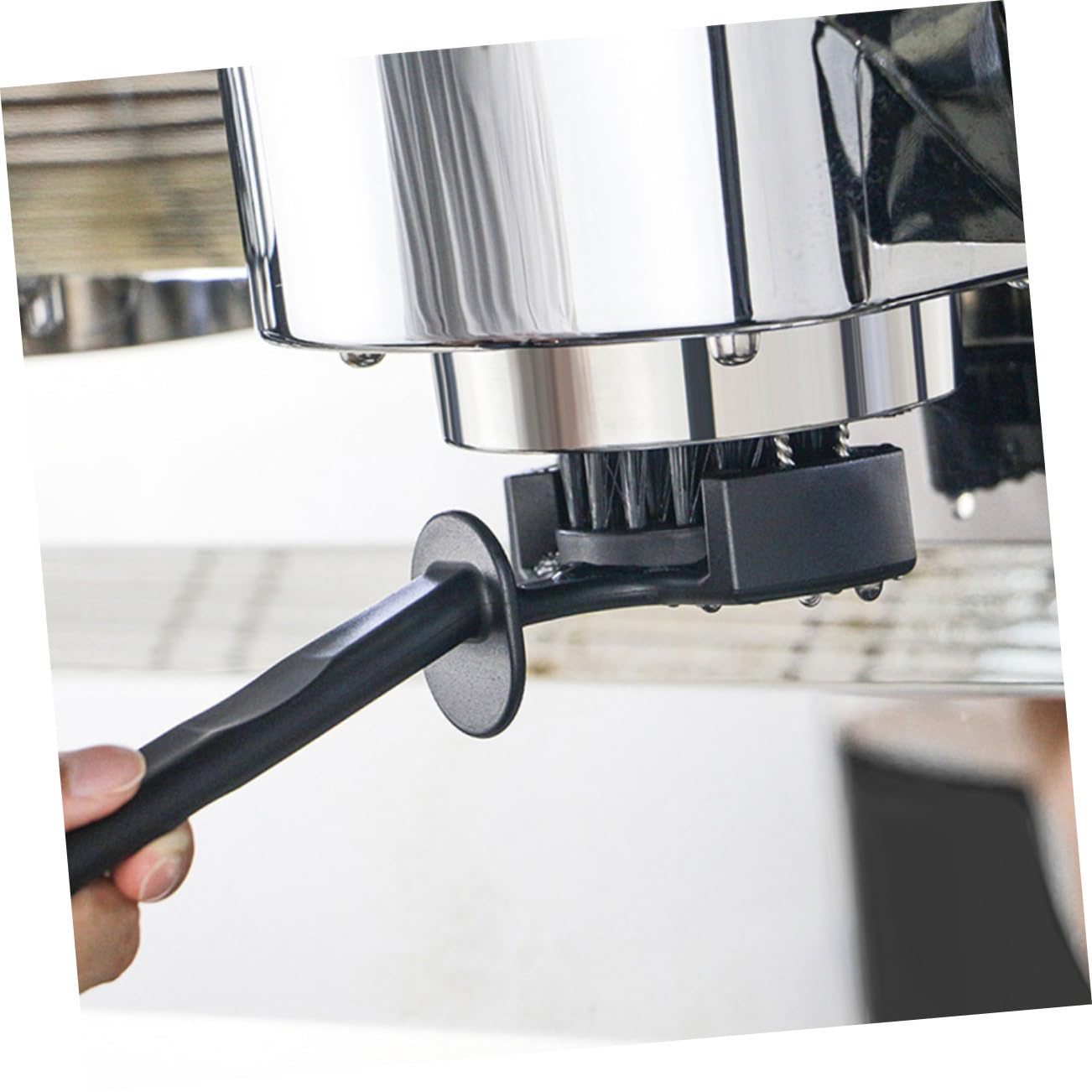 Cabilock 3 Piezas Cepillo De Limpieza Para Cafeteras Verter Tazas De Espresso Pastillas De Limpieza Máquina De Café Expreso Cuello De Cisne Removedor De Cal Líquido Limpiador Black Abs