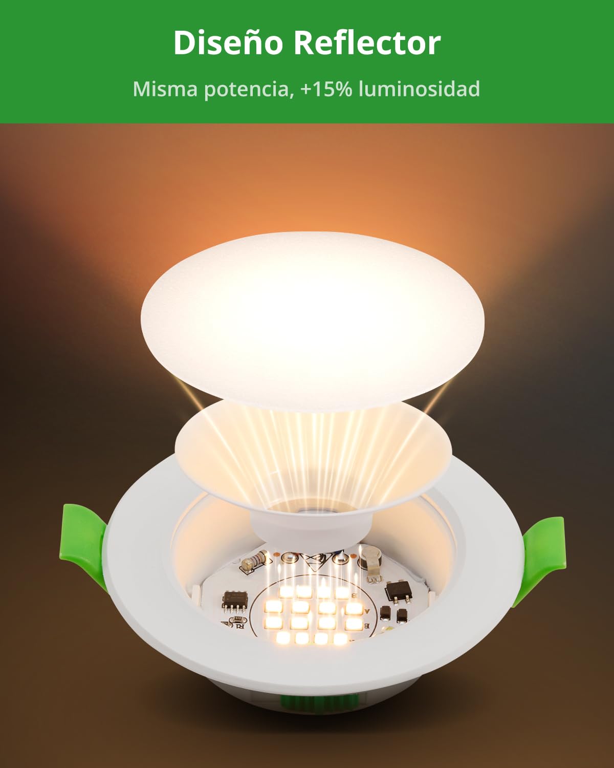 HOMEOW Pack de 20 Focos LED Interior Techo 5W, Downlight LED Empotrable Luz Calida 2700K Neutra 4000K Frío 6000K, IP44 Ojos de Buey Para Techo Baño Cocina, Apertura 68-78mm