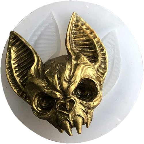 angwang Molde, resina epoxi, dijes de gato, moldes de silicona, moldes de joyería de fundición de sphynx, gato, 3 ojos, cuernos de gatito, cabeza de