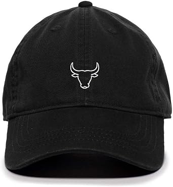 Bull Head Baseball Cap Embroidered Cotton Adjustable Dad Hat