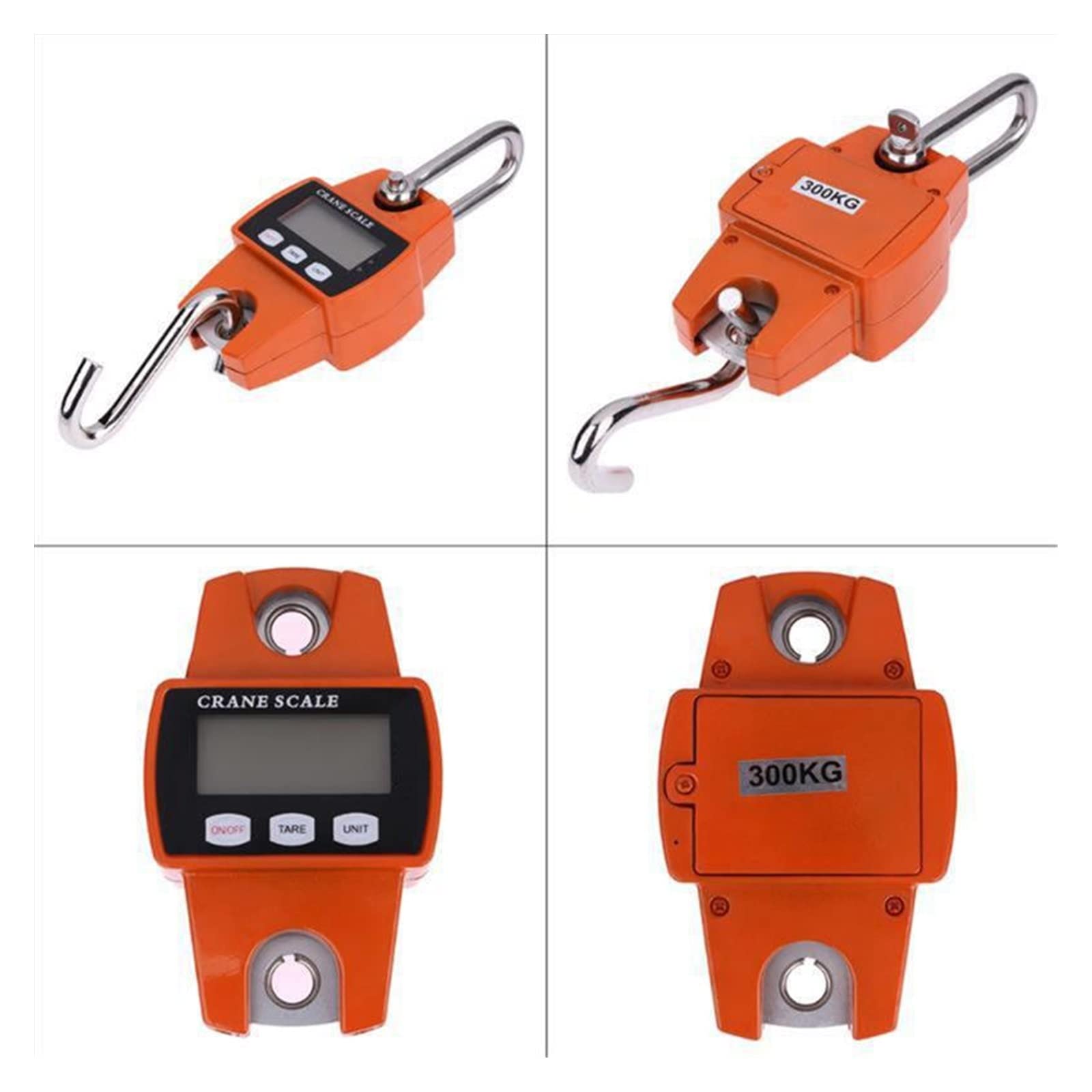 Básculas colgantes, Básculas de grúa digitales 300 kg / 50 g Básculas industriales con batería Básculas de carga Mini básculas de tracción LCD portátiles Gancho colgante Herramienta de peso