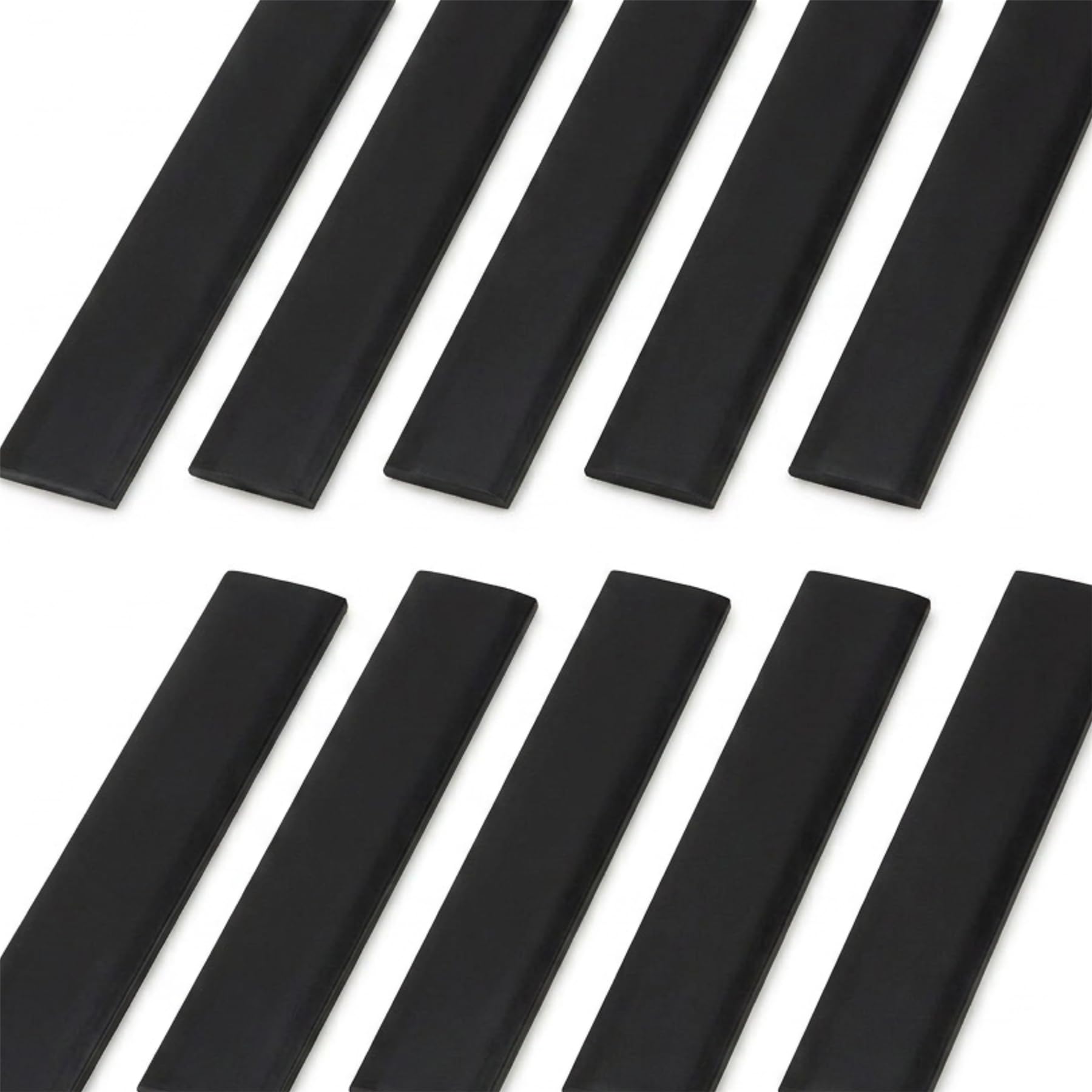 Matt Black Trim Strips x 1 Metre, Flat Bar PVC Edging, Wall Panel Border, DIY Decorative Gap Cover (10, Black, 38mm) — image 1