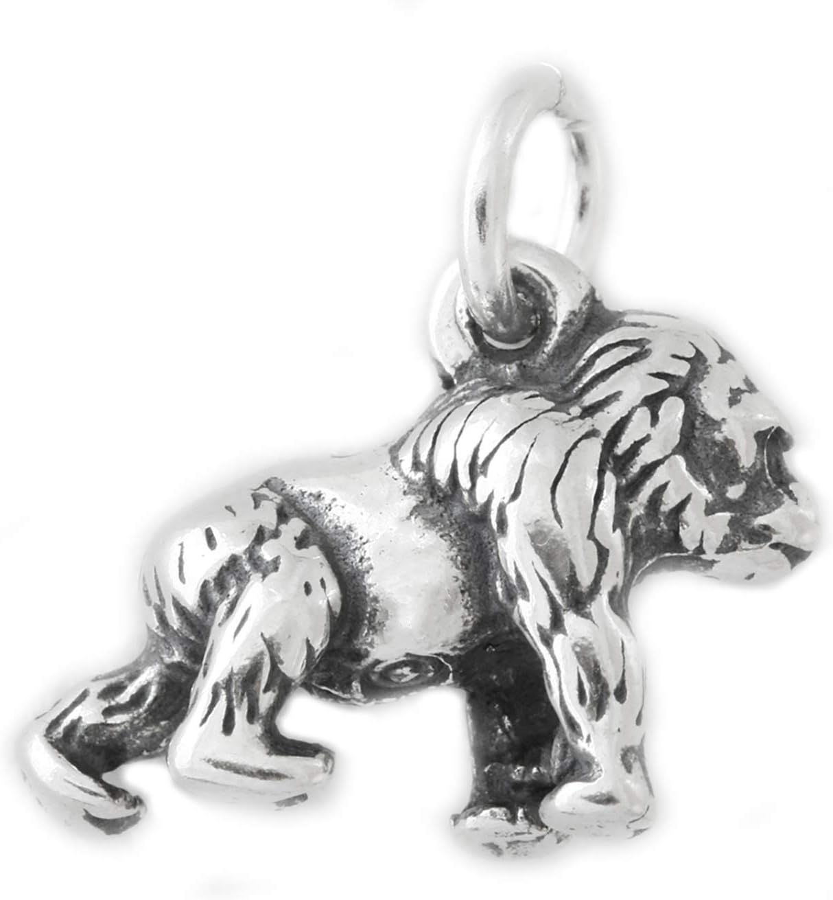 Gorilla Monkey Ape 3D 925 Solid Sterling Silver Charm Pendant Bracelet Jewelry Making Supply