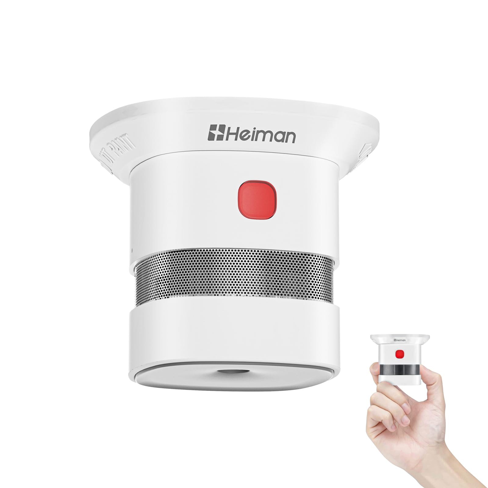 HEIMAN Mini Smoke Alarm, Small Smoke Detector with 10-Year Battery Life(Included), Reddot Award, EN14604, CE Certified Independent Smoke Detector Photoelectric Sensor (1 Pack)