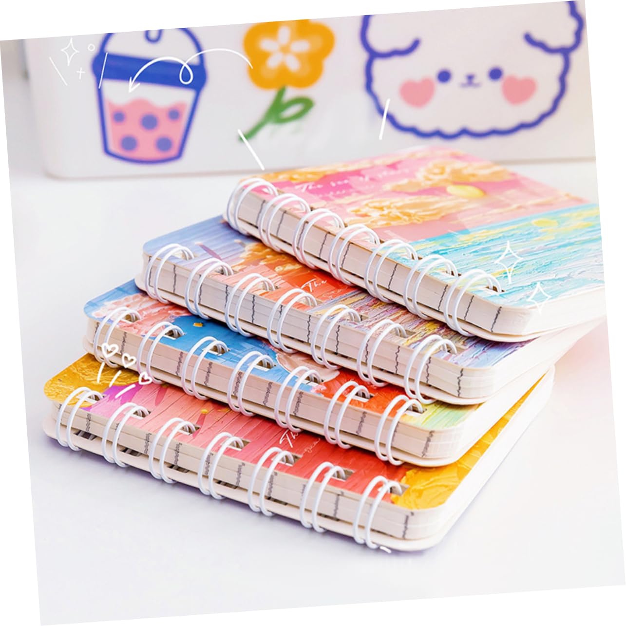 Gadpiparty 2 Pezzi Quaderni Spirale Artistici Notebooks Random per Studenti Ufficio per Personale