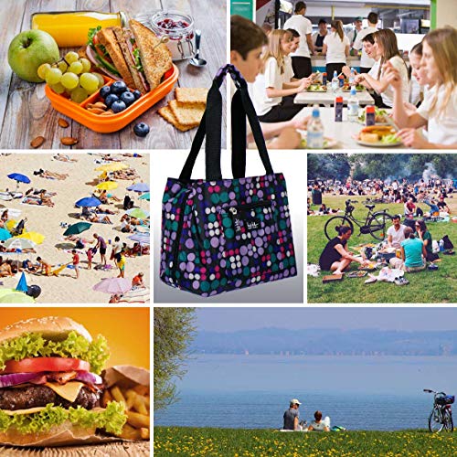 Nicole Miller of New York Insulated Lunch Cooler 11 Lunch Tote (Bangles Lavender)