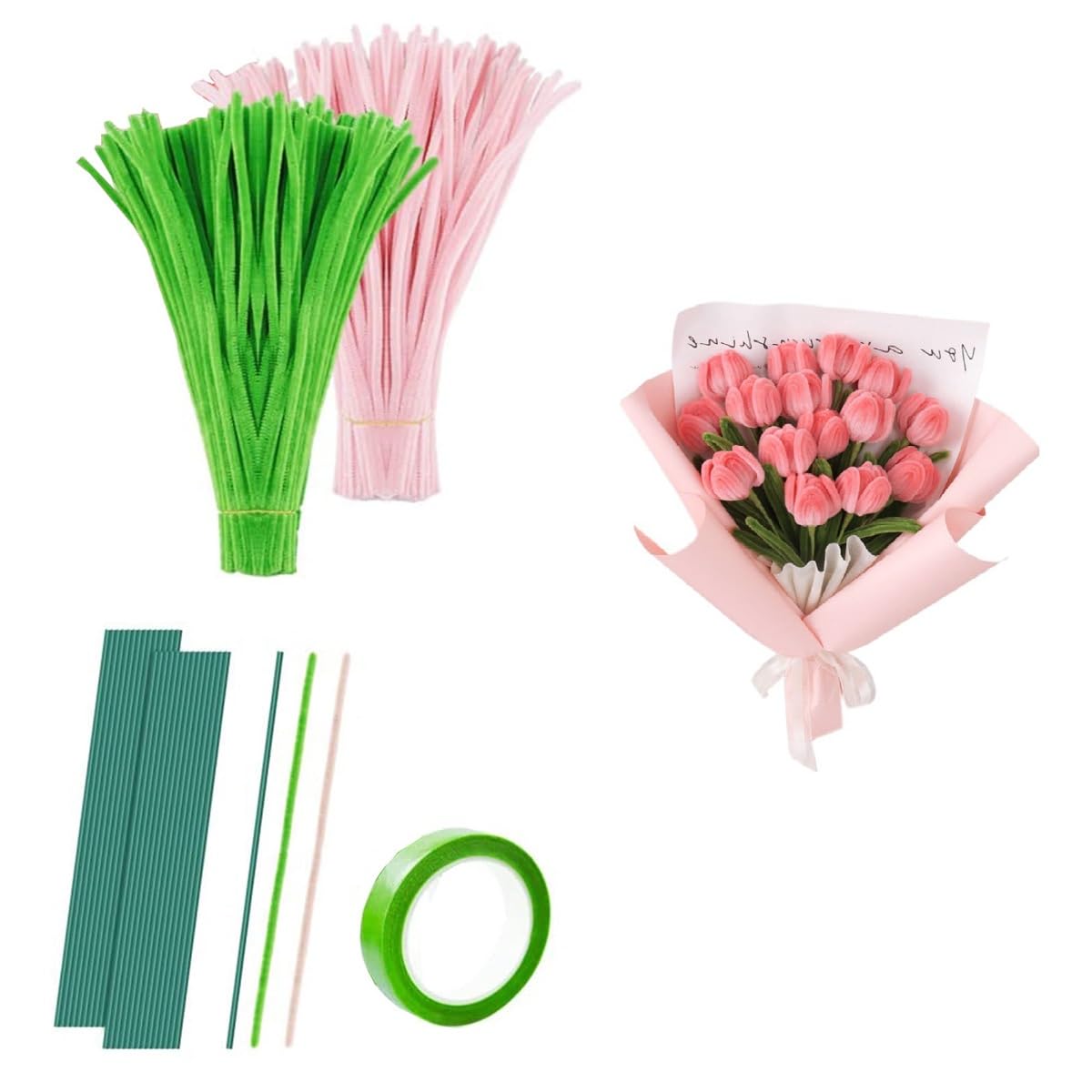ワイヤー　モールフラワー　まとめ　手芸用モール　モールフラワー用　フラワーブーケ Amazon.co.jp: 手芸モール 造花 モールフラワー 園芸用品 モール