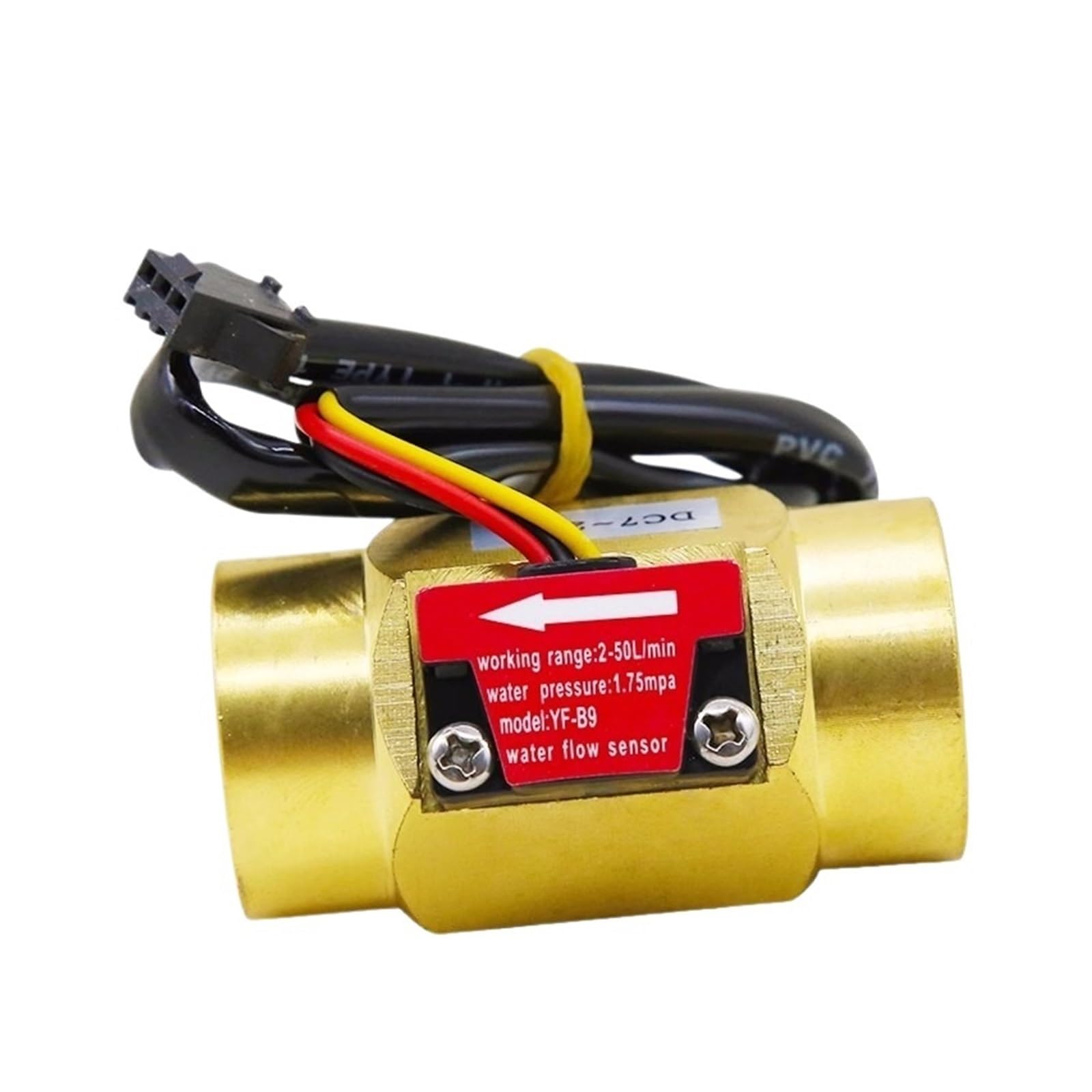 SDGBCXD flow meter, Water Flow Sensor Hall Meter YF-B9 DN20 G3/4 Inner Silk Both Ends