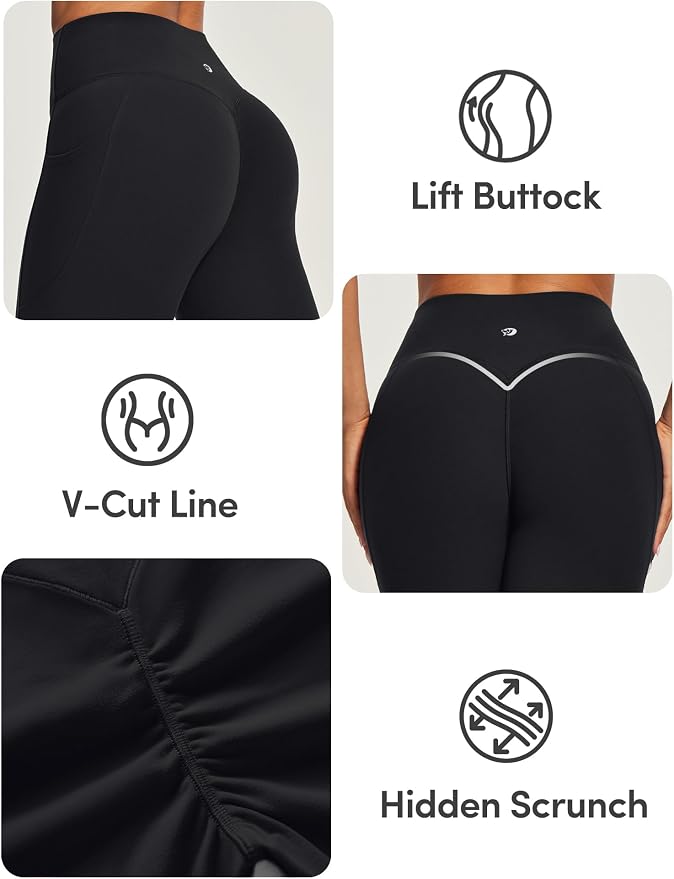 Leggings deportivos mujer con elevación de glúteos y bolsillos miniatura 4