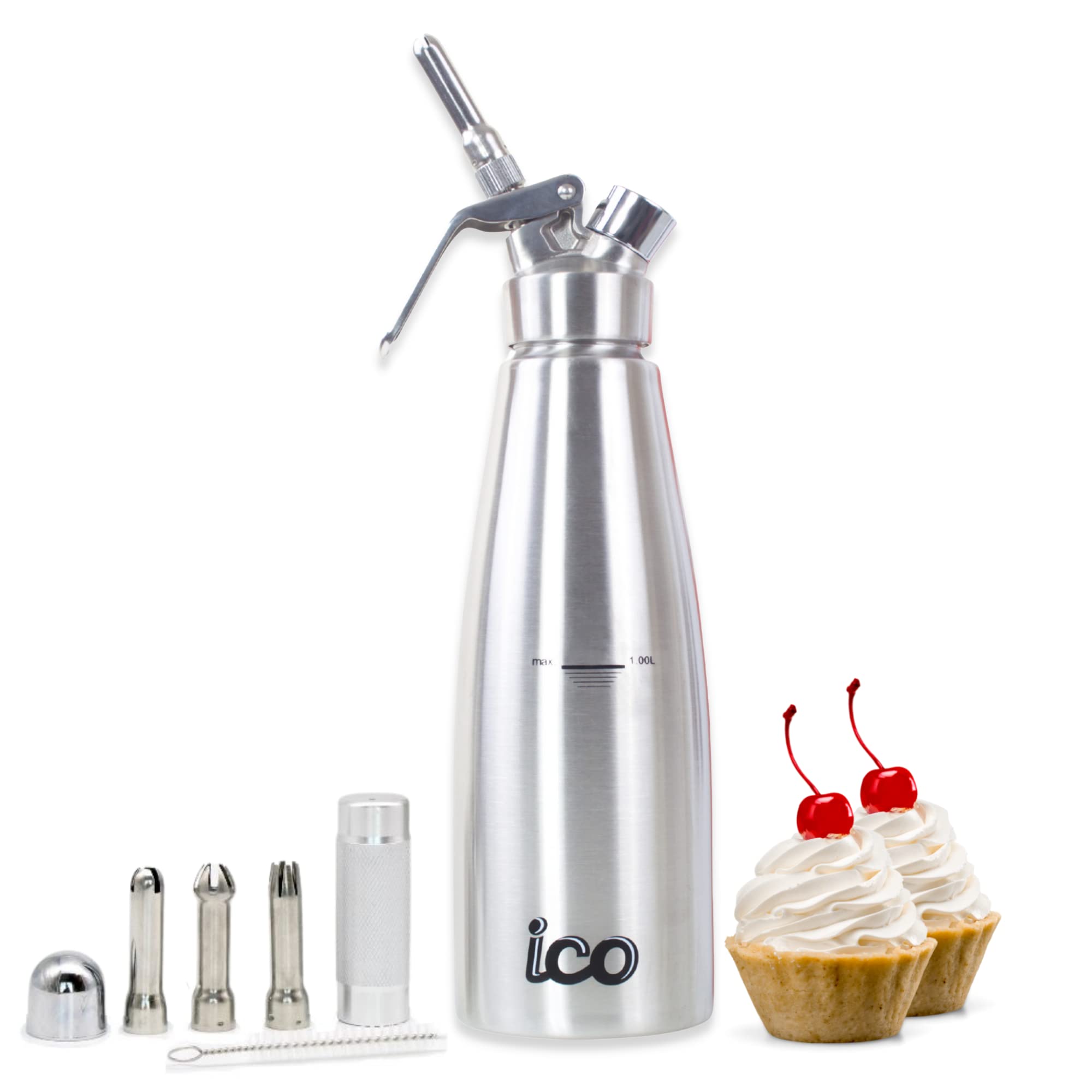 ICO 1 Liter (1 Quart) Professional Stainless Steel Whipped Cream