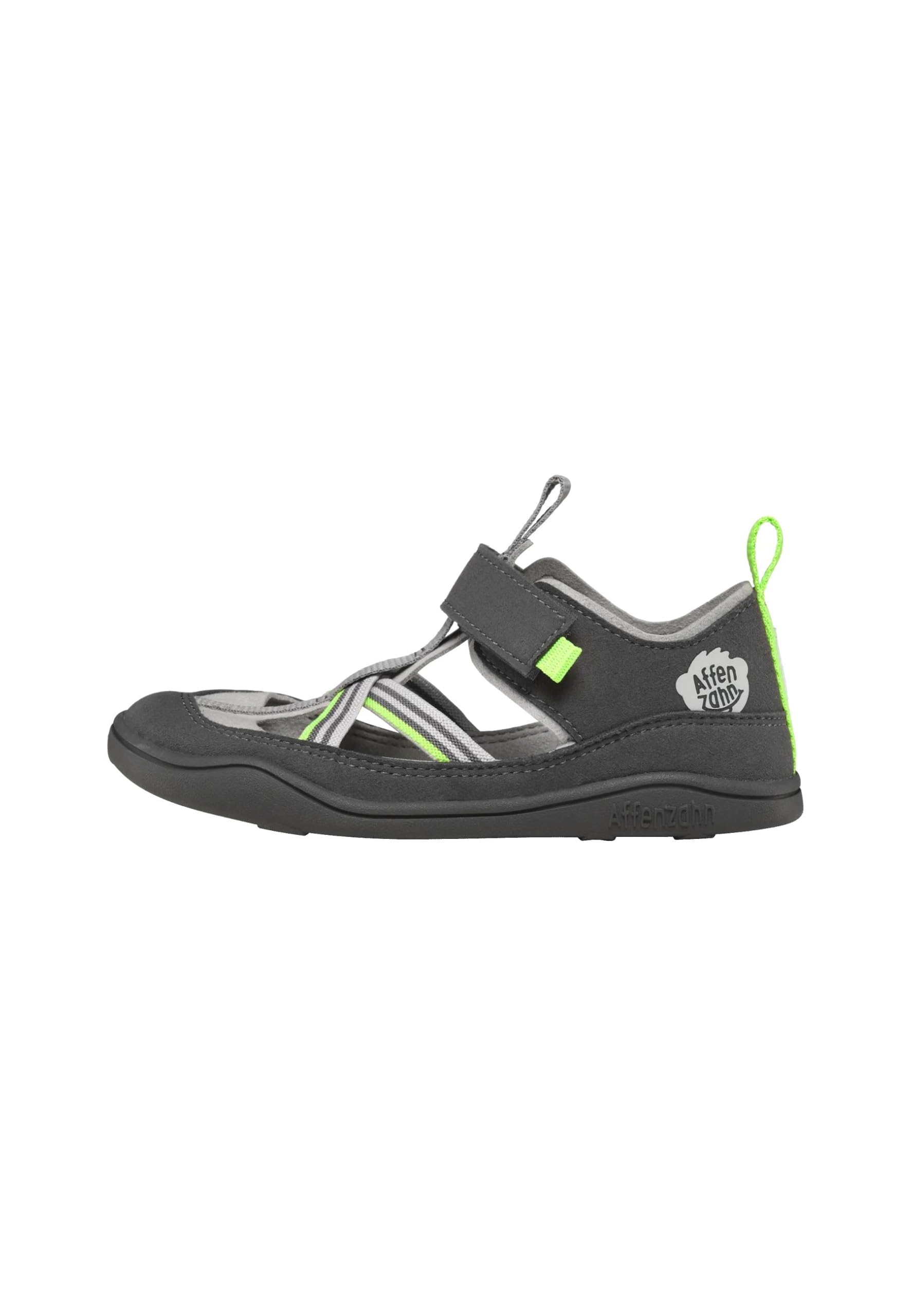 Affenzahn Sandale Vegan Breezy mit Klettverschluss, Zehenkappe, rutschfest, Flexibel, Luftig, Leicht für den Sommer, Größe 21-32