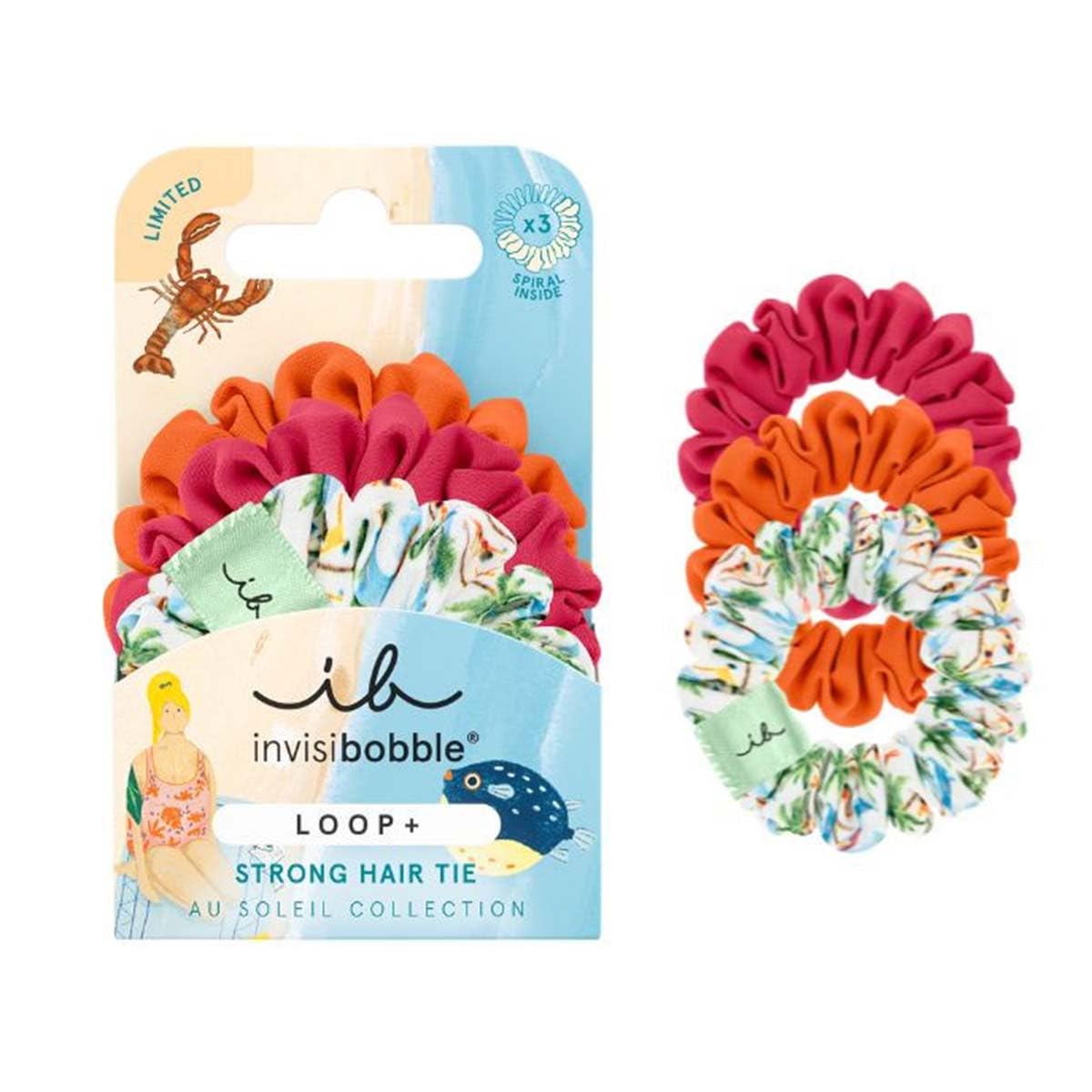 Invisibobble Loop + Au Soleil Beachy Bliss 3 Adet Saç Lastiği