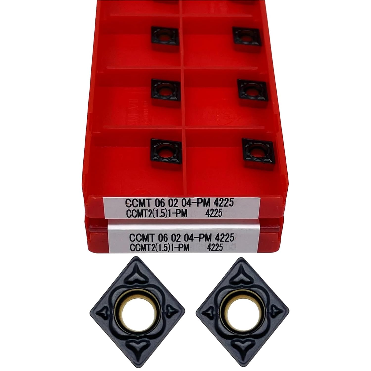 10pcs CCMT060204 CCMT060208 PM 4225 CNC Carbide Insert Indexable Milling Inserts Lathe Replacement Inserts(CCMT060204 PM 4225)