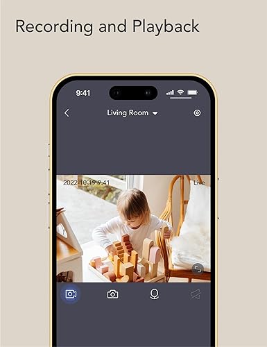 Miniatura 8 de nooie Monitor para bebé, paquete de 2, monitor de cámara para bebé con acceso al teléfono, monitor de video para bebé, WiFi Smartphone 2.4G, visión