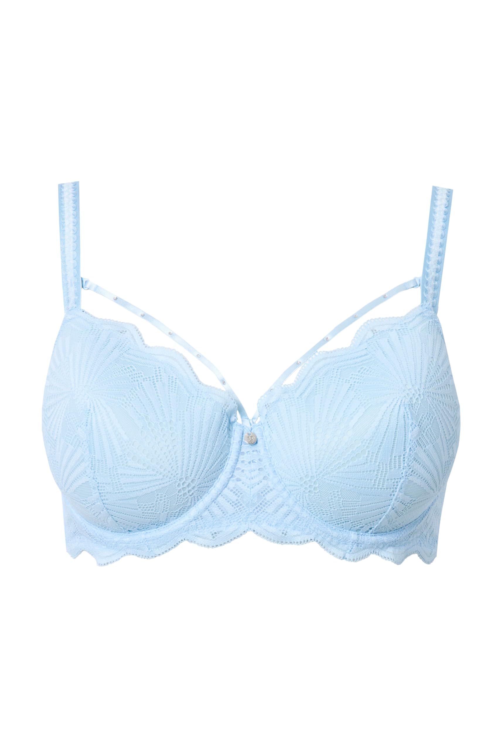 TruYou by Ulla Popken Sujetador con Aros, Cintas Decorativas extraíbles, Rellenos Blandos, Encaje 837936