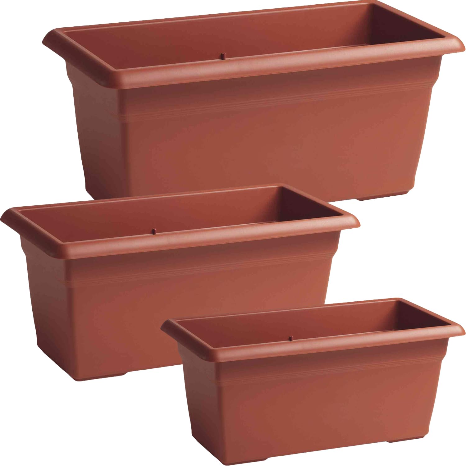 Fioriera + Sotto Fioriera Mediterraneo STEFANPLAST (Terracotta, CM.100)