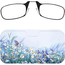 ThinOptics Universal Pod Case + Rectangular Reading Glasses, Wildflower Haze, 46 mm + 2.5