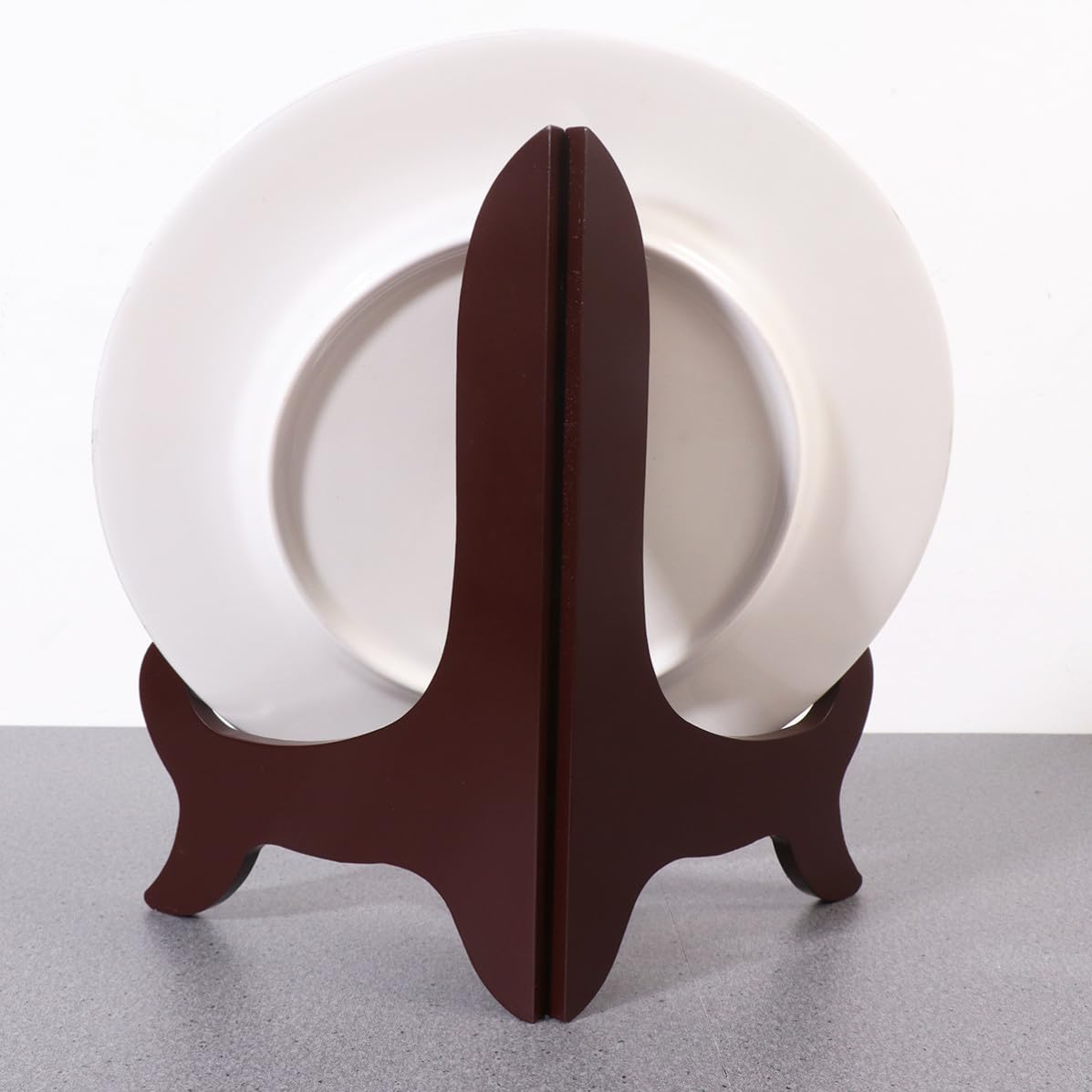SHINEOFI Soporte para Platos de Madera Elegante Diseño Curvado para Exhibir Pasteles de Té y Obras de Arte en Casa o Tienda