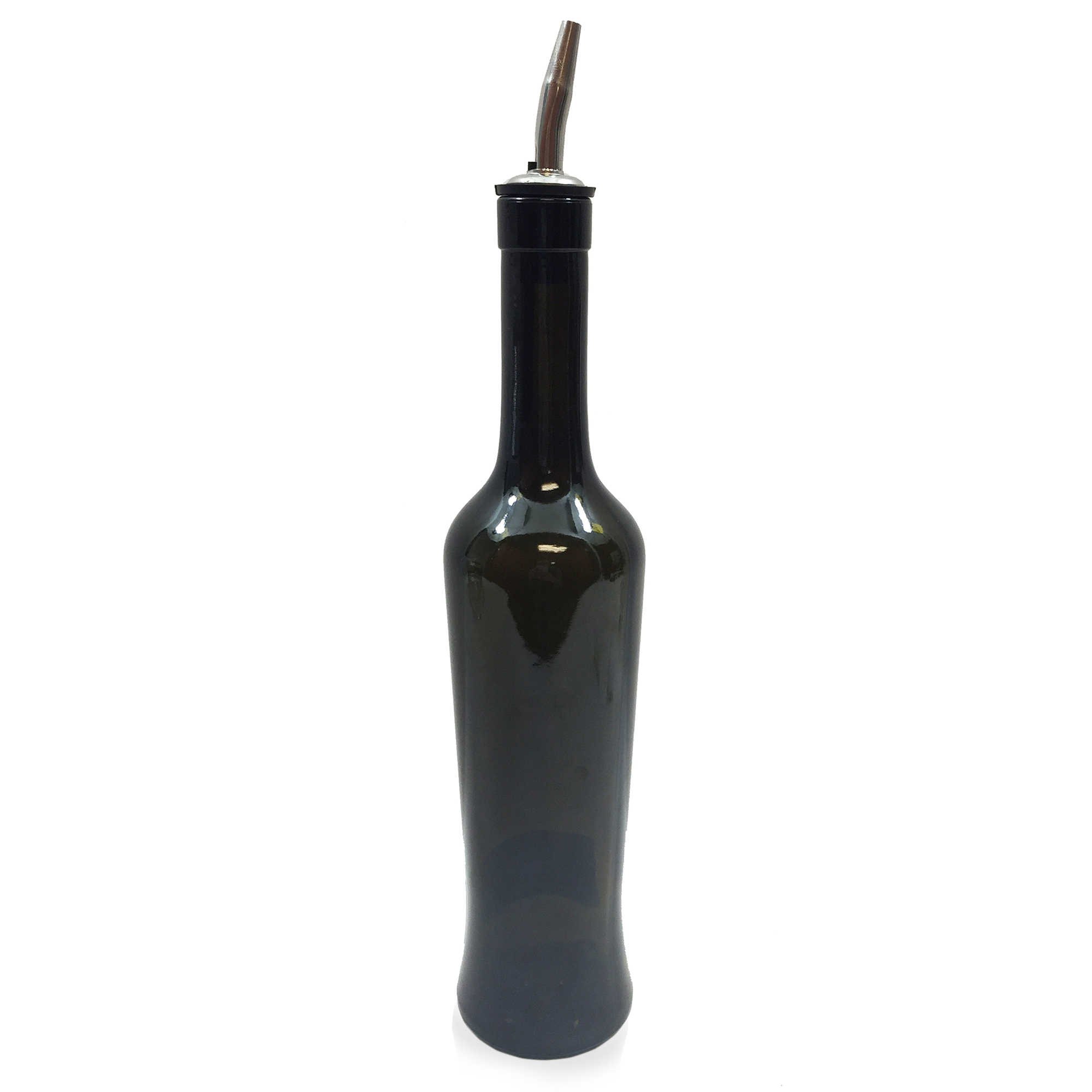 Botella de vidrio Luna de Tablecraft de 17 oz con vertedor de acero inoxidable
