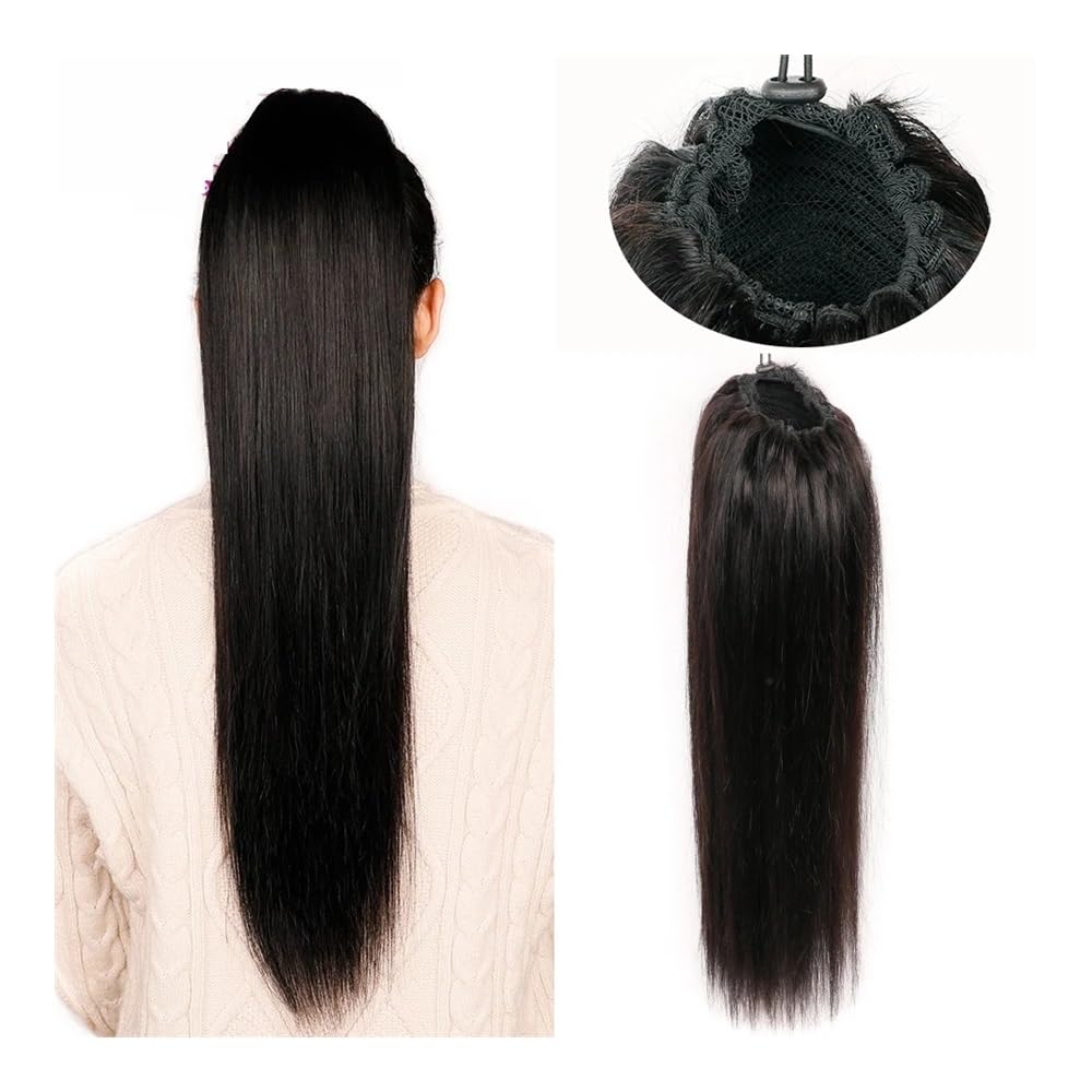 Extension di capelli umani brasiliani a coda di cavallo con coulisse, per la salute e la cura della persona (40,6 cm, 100 g)