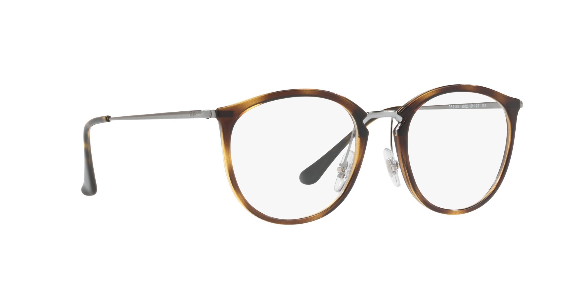 Ray-Ban Rx7140 kwadratowe oprawki do okularów korekcyjnych, Brązowy (Havana), 49