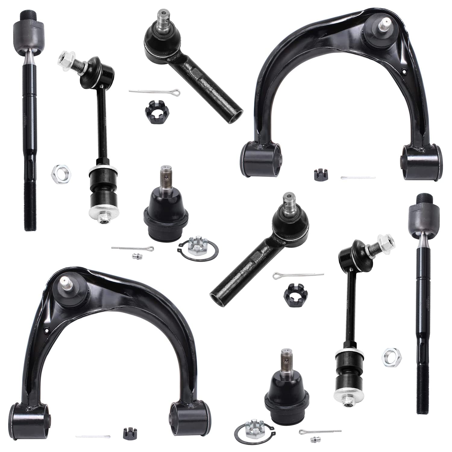 Detroit Axle Front Struts & Coil Spring Kit With Sway Bars & Tie Rod Ends For Toyota 4Runner FJ Cruiser