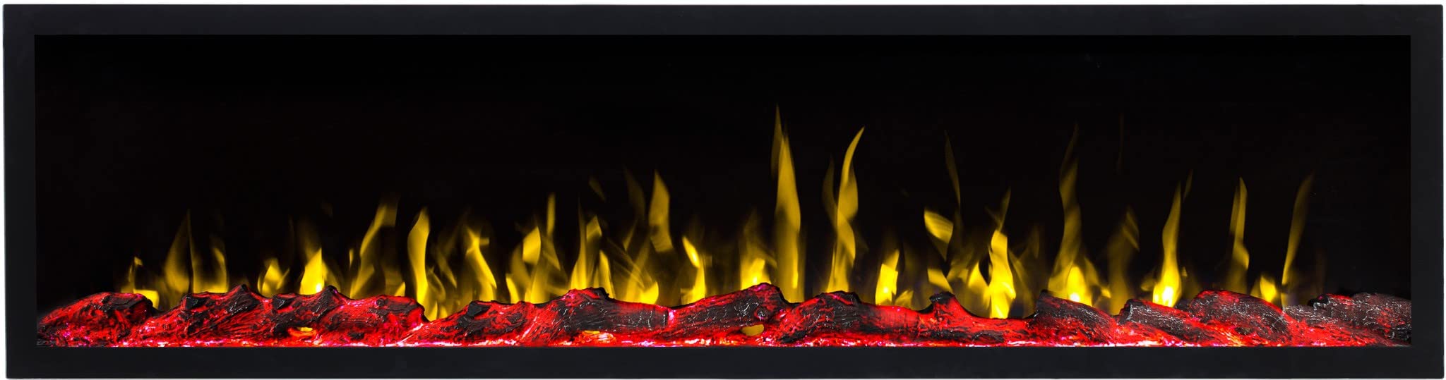 Caminetto elettrico a LED Pride s165 AFLAMO senza funzione di riscaldamento (165x42x13cm)