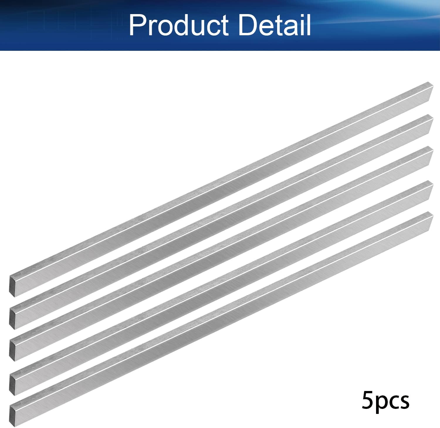 Auniwaig Lathe HSS Square Cutting Tool Bits Bar Rectangular Lathe Fly Cutter Mill Blank 3mm x 8mm x200mm 5pcs