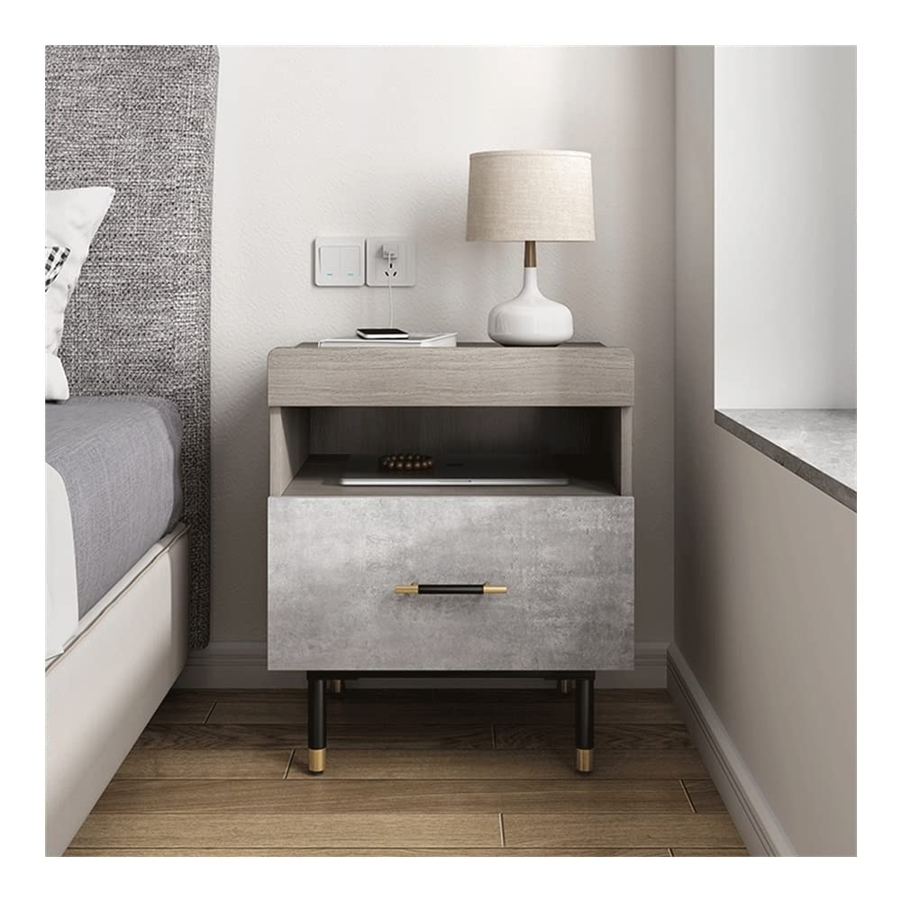 XSWLYY bedside table Nightstands Set of 1 Wood Bedside Table with 1Storage Drawers Night Stands for Bedrooms Night Table for Living Room. nightstand (Size : Medium)