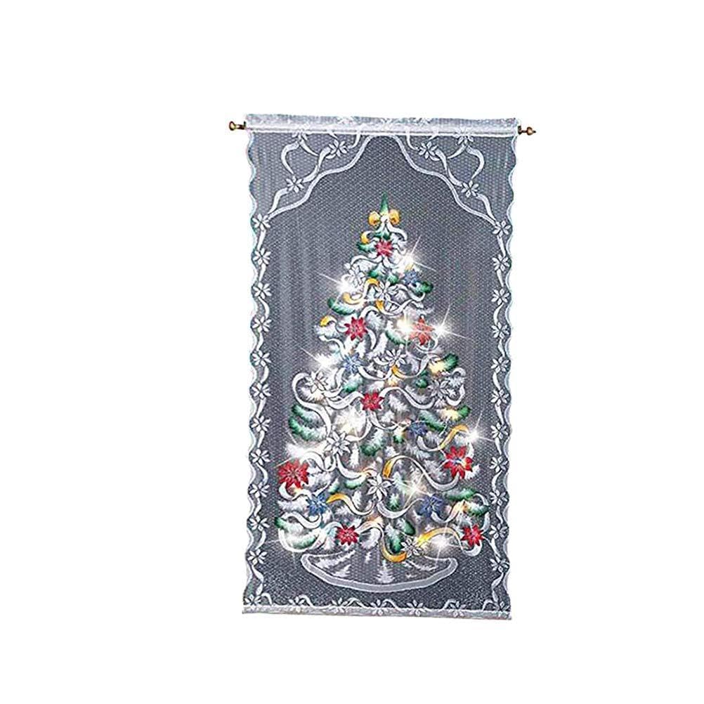 Cortinas LED de Navidad Omquot semiopacas quitan reflejos en el dormitorio