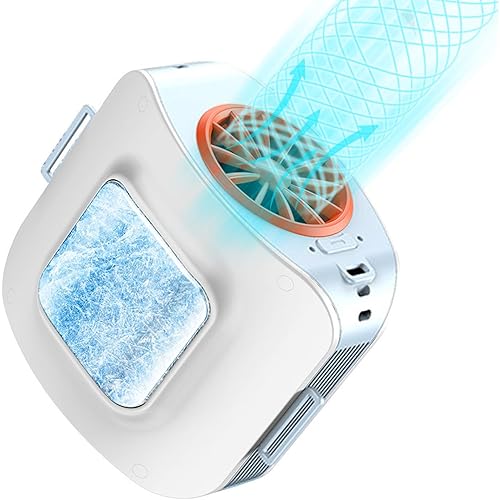 Waist/Neck/Desktop 3-Way Cooling Fan with Cooling Plate Peltier 3 Wind Levels USB Charging 8000mAh Outdoor Sports/Work Powerful Quiet