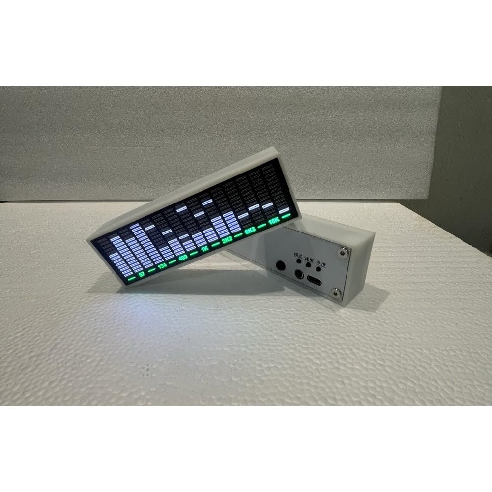 Wyświetlacz LED z muzyką, aktywowane dźwiękiem, światło rytmiczne z USB, wizualizacja audio w czasie rzeczywistym, do samochodu, deski rozdzielczej i pulpitu, czarny, 11,4 cm