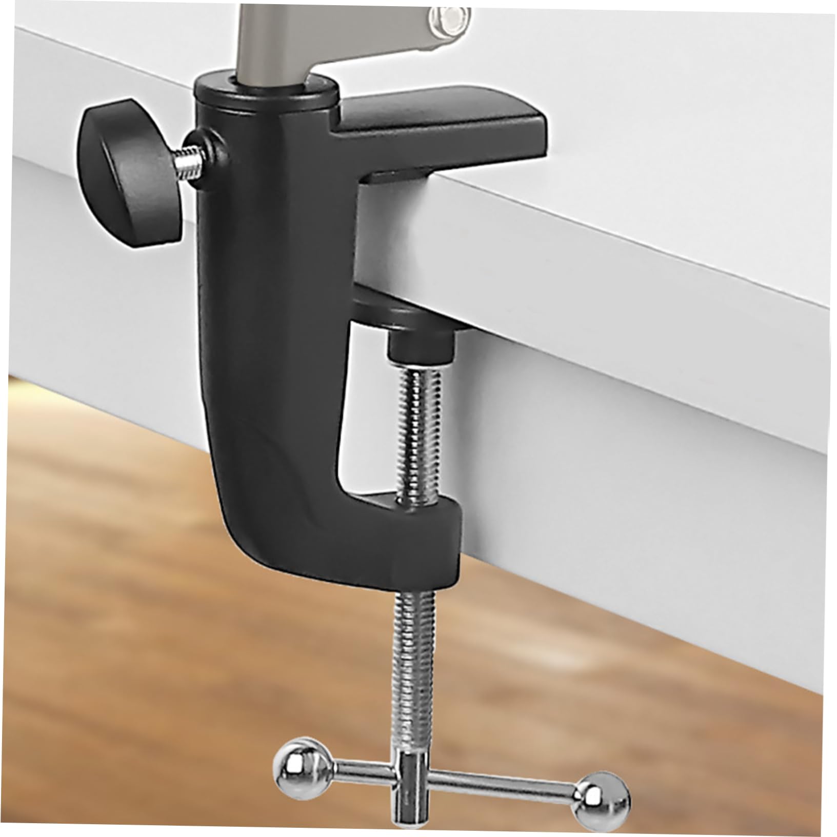SEWACC Table Mount Clamp for Microphone Boom Arm Stand Adjustable Heavy-duty Mic Holder Non- Design Compatible Equipment for Desk Use