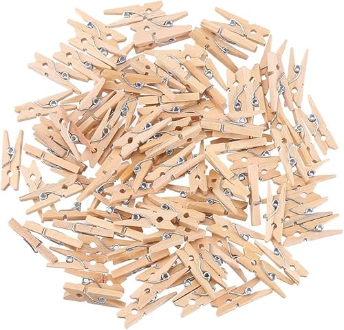 LOMIMOS 100 Pièces Mini Pinces de 2,5cm en Bois, Petite