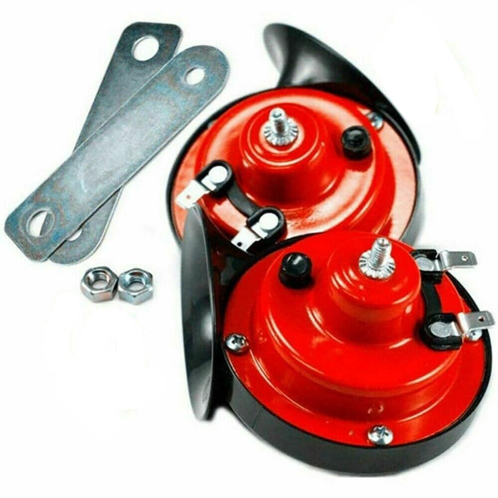 Bocina Coche 2X 300DB Caracol bocina de Coche 12V camión SUV RV Tren camión Barco Camper Ruidoso Universal Claxon Coche(2Pcs)