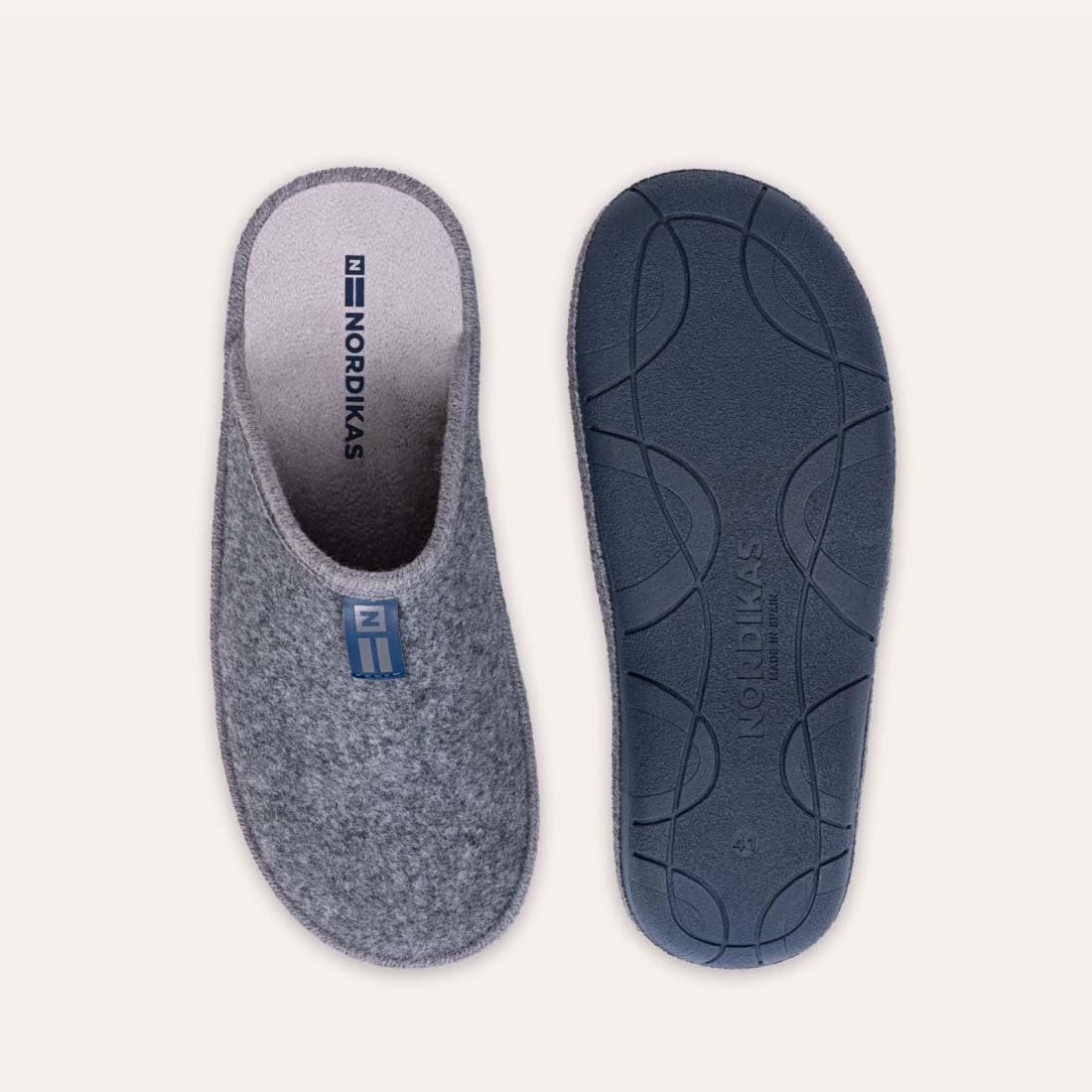 NORDIKAS - Zapatillas de Casa de Fieltro para Hombre Tirol Boreal - Zapatillas Nordikas Suaves y Cómodas - Pantunflas Antideslizantes Hechas en España - Calzado de Hogar Cálido y Ligero