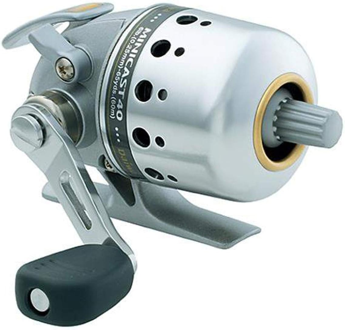 Daiwa Minicast MC40, 4.1: Gear Ratio, BU Bearings, 16.10" Retrieve Rate, Right Hand,Silver