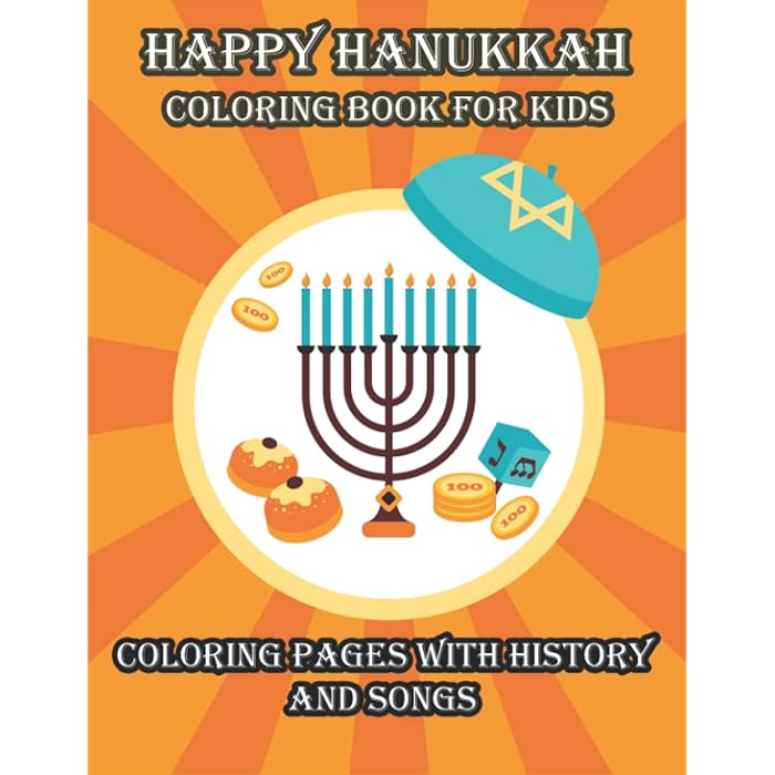Buy Happy Hanukkah Coloring Book For Kids ( Coloring Pages With History