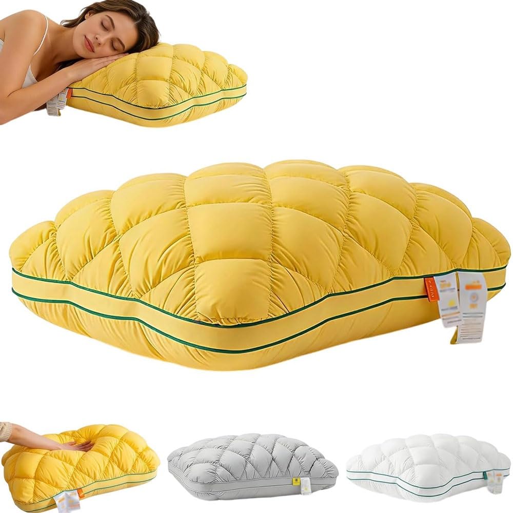 RAGOPILEN Pillow, Pineapple Down Alternative Pillow For Side Back Sleepers Multicolor 48x74cm(Pineapple Yellow)