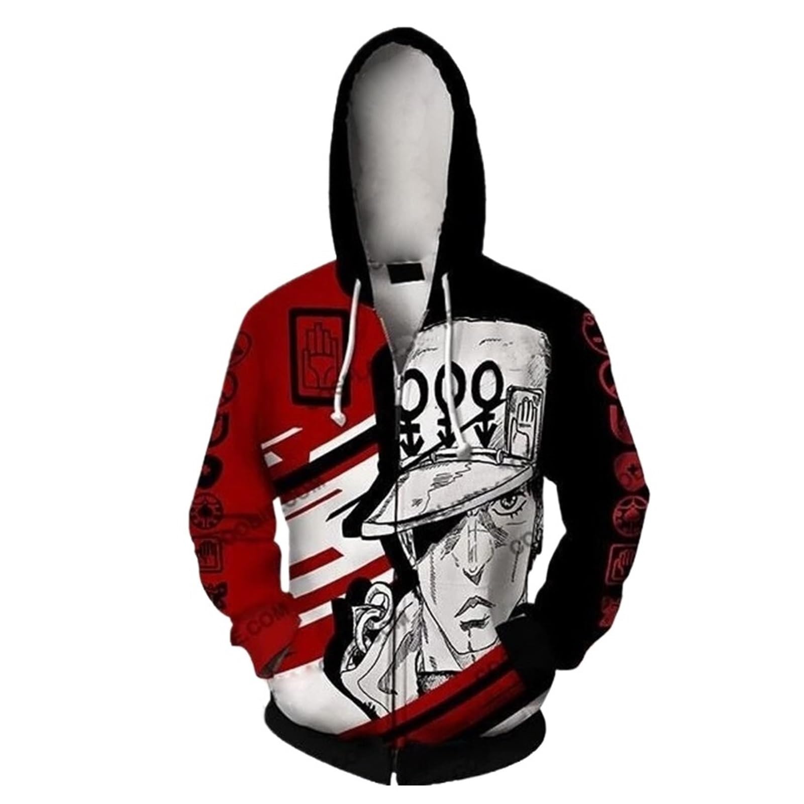 Felpa con Cappuccio JoJo's Bizarre Adventure Unisex Hoodie | Allenamento Pullover Per Felpe Traspiranti Con Coulisse Sweatshirt Per La Primavera