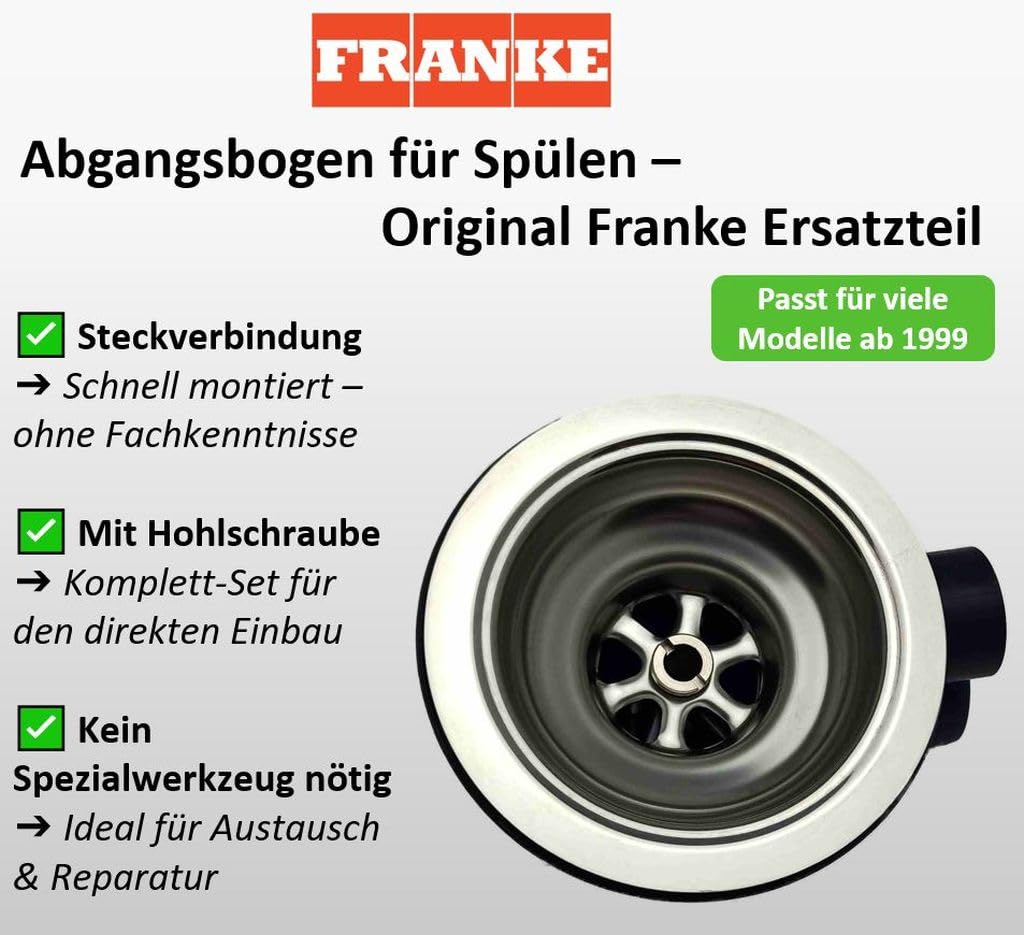 Abgangsbogen pour les éviers franke/pièce de rechange/abflussbogen/franke