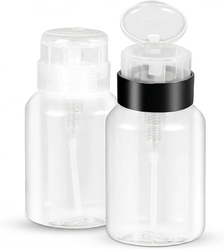 YAMYONE Frasco Recarregável com Dispenser de Pressão e Tampa com Trava, 200 mL, ABS, Pacote com 2