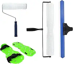 Kit de ferramentas de cimento autonivelante com pontas de sapatos de epóxi, rolos de tinta, ferramentas de nivelamento de piso de cimento para piso epóxi de concreto (DP-2)
