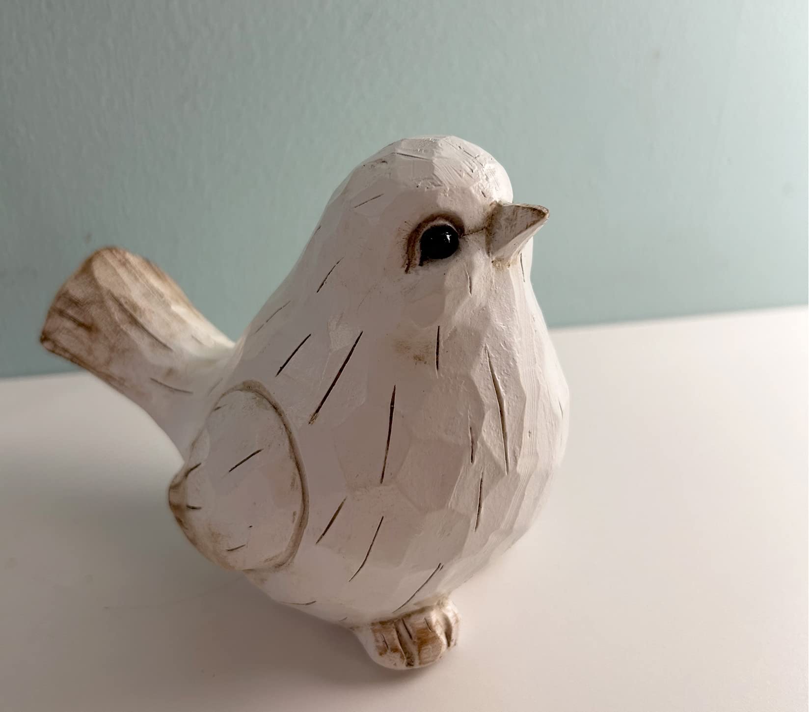 Amazon.co.jp: realideas ホワイト モダン ファームハウス 鳥の置物 鳥