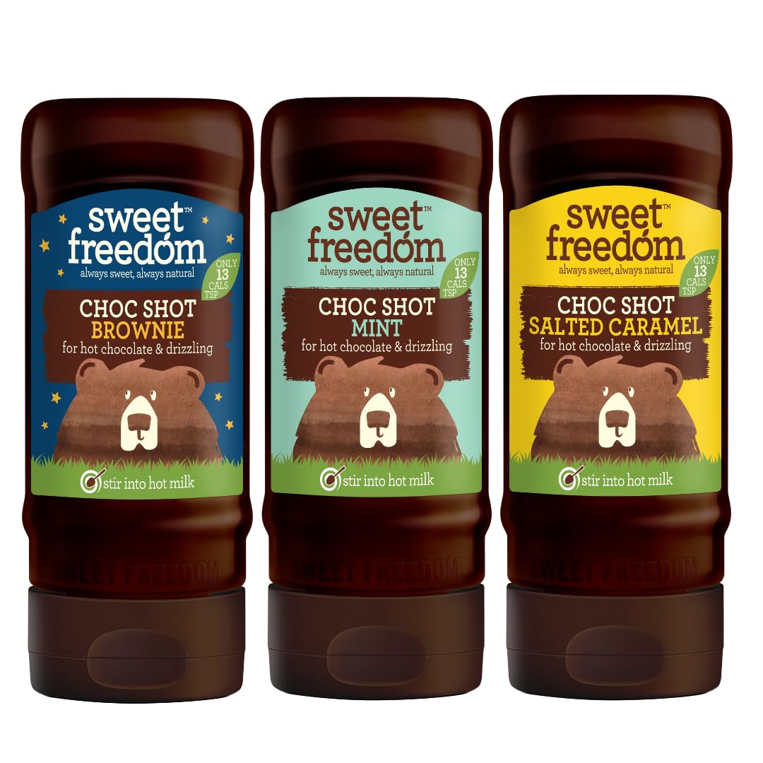 Delicious Plant Based Vegan Choc Shot Bundle - Brownie Flavour, Mint Flavour, Salted Caramel Flavour, 320g Pack of 1